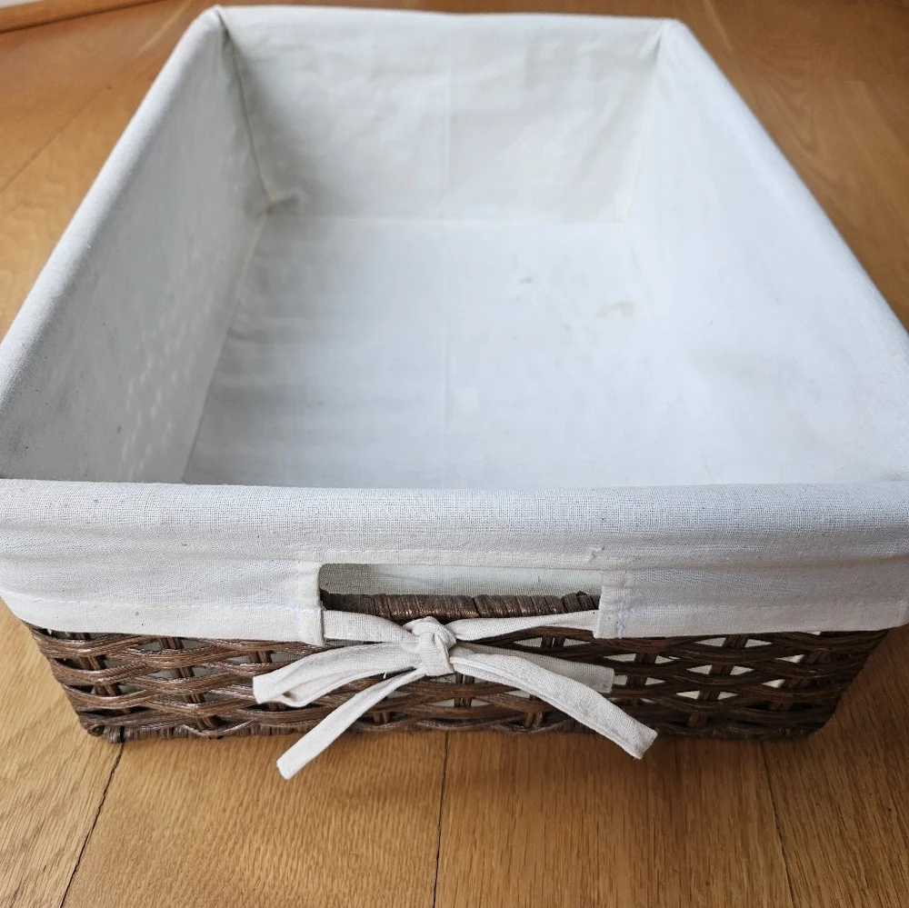Rattan Decorative & Functional Baskets Set of 2